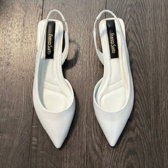 Franco Sarto White Point-Toed Shoes, Size 6 TTS - Picture 1 of 4